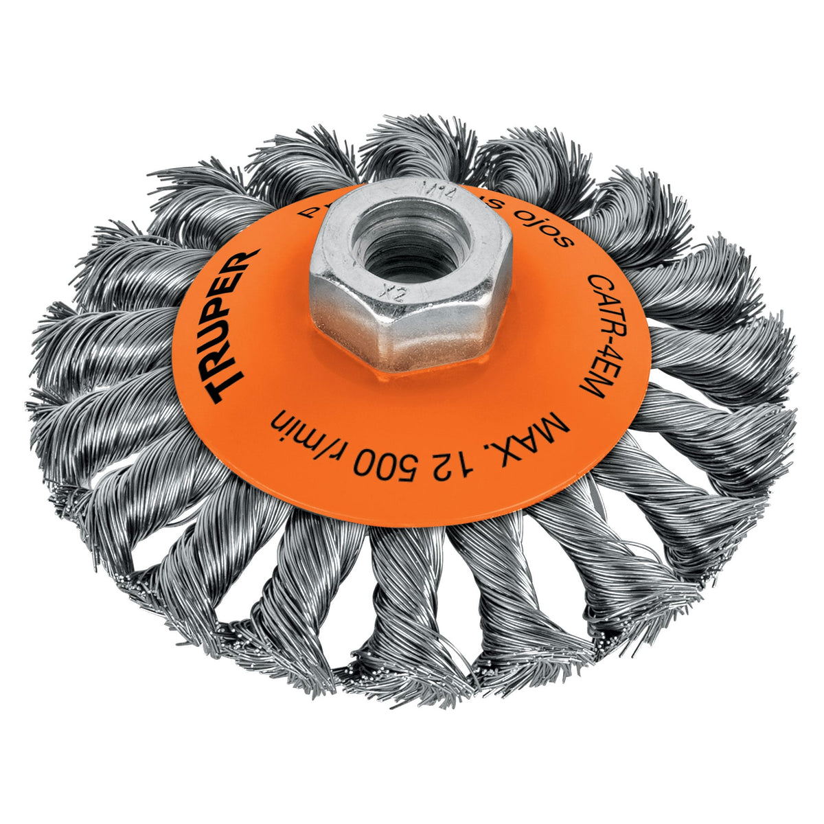 Wire Cup Brush Twisted with 14mm Nut 75mm Truper