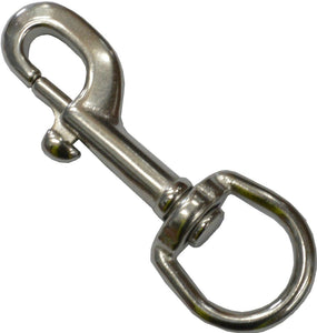 Stainless Steel Swivel Snap Hook with Large Eye Opening - for