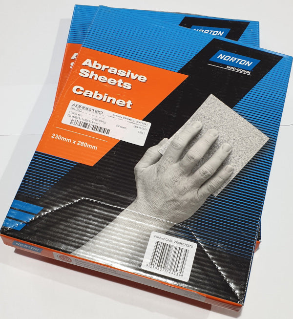 Sandpaper - 280mm x 230mm Sheets 50-pce 80g Norton