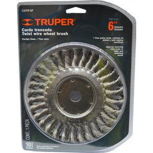 Wire Wheel Brush Twisted for Bench Grinder 150mm x 19mm Truper