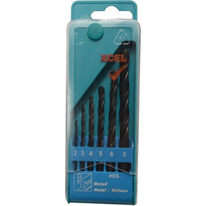 Drill Set HSS Black 2-8mm 6-pce Xcel