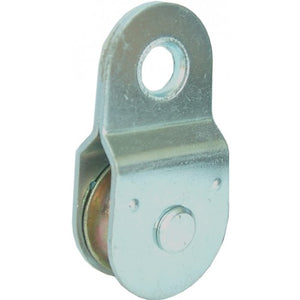 Pulley Block Steel Body Galvanised with Fixed Eye 40mm