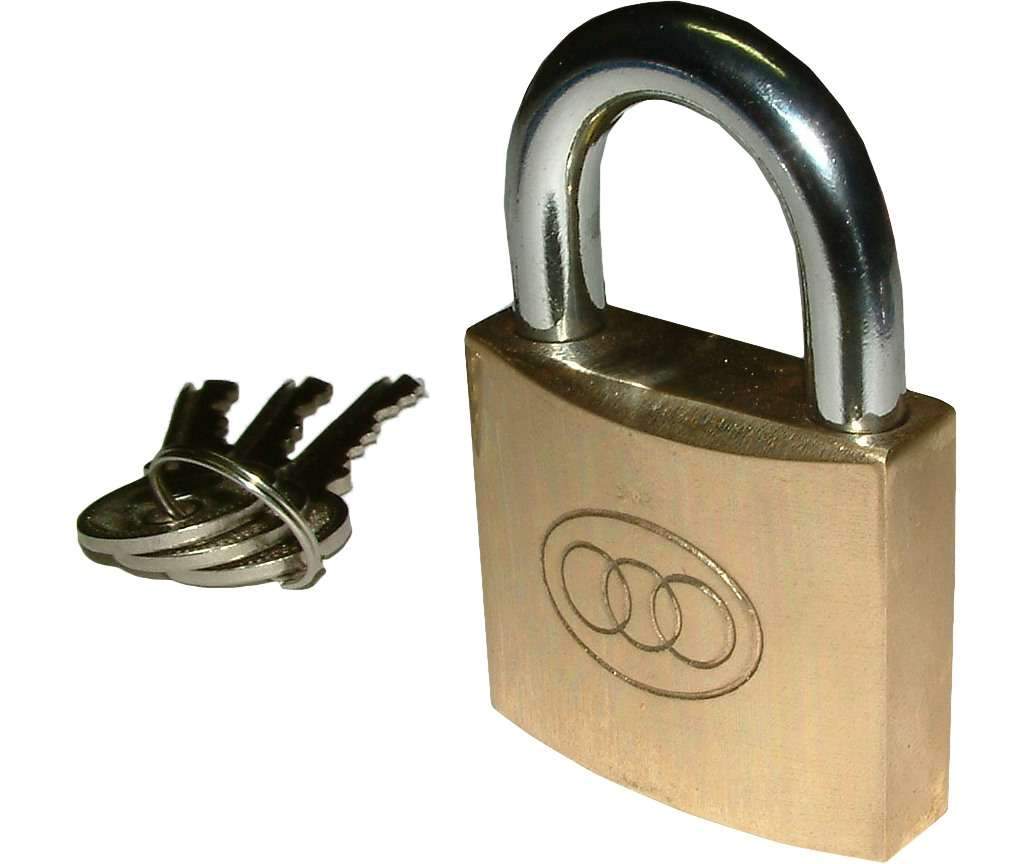 Brass Padlock - Keyed Alike #264KA 38mm Tri-Circle