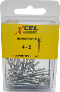 Aluminium Rivets 40-pce 73AS4-2 Prepax