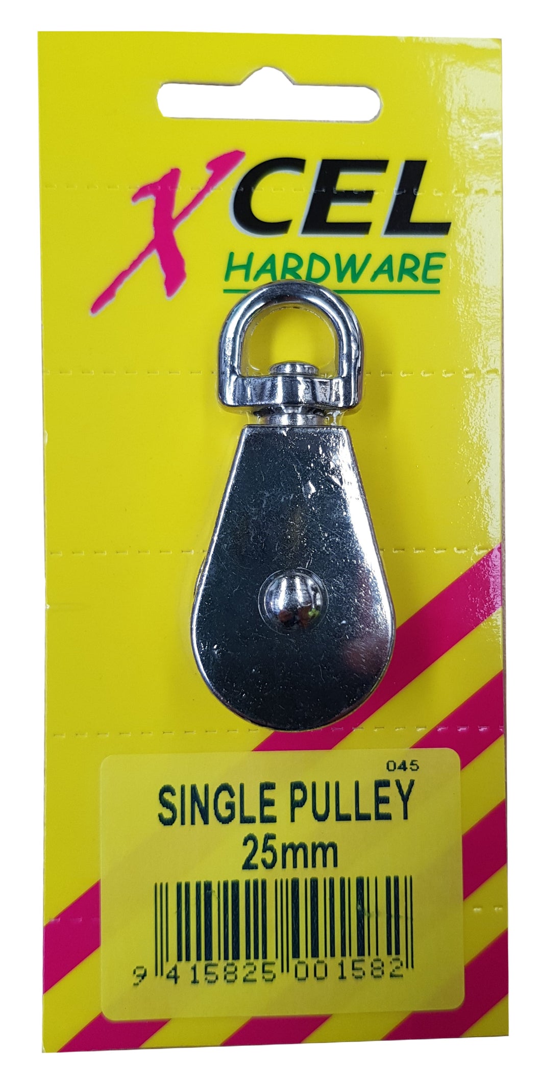 Single Awning Pulley - Galvanised 25mm Carded Xcel