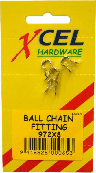 Ball Chain Attachments CP 4-pce #8 Carded Xcel