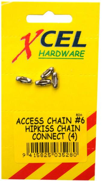 Ball Chain Connectors CP 4-pce #6 Carded Xcel