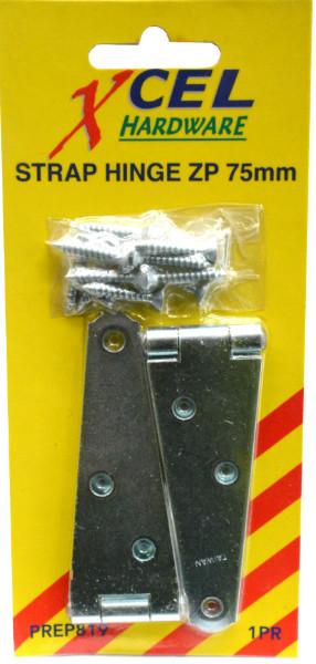 Strap Hinges ZP 2-pce 75mm Carded Xcel