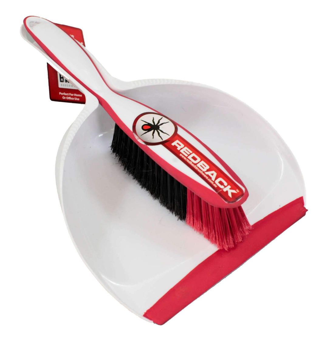 Dust Pan Set - Deluxe White  Redback