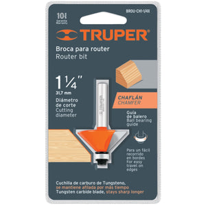 Router Bit Chamfer 1 1/4" Truper