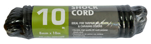 Shockcord - Black 8mm x 10 metre Hank Xcel