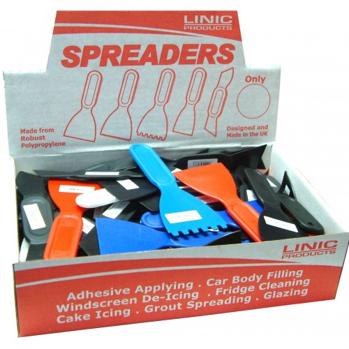 Plastic Spreaders - Assorted Box 100-pce Linic