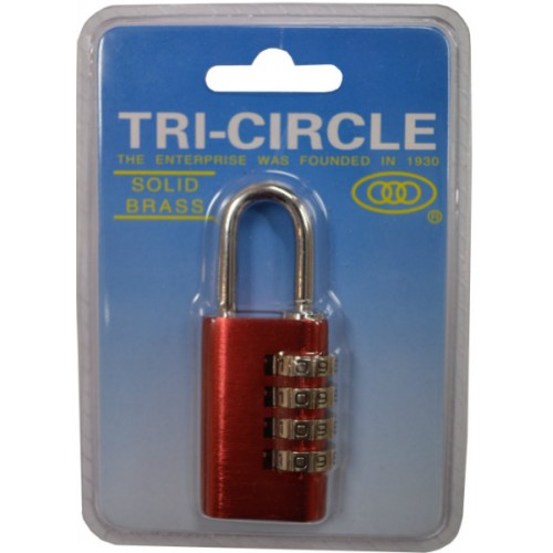 Suitcase Padlock - Alloy Body 4-Row Combination 30mm   Tri-Circle