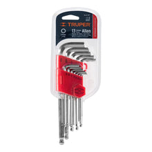 Load image into Gallery viewer, Long Arm Hex Key Set Imperial 13-pce 13645 Truper