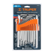 Load image into Gallery viewer, Long Arm Hex Key Set Combination 25-pce 15572 Truper