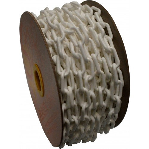 Plastic Chain 25m Reel - 6mm White